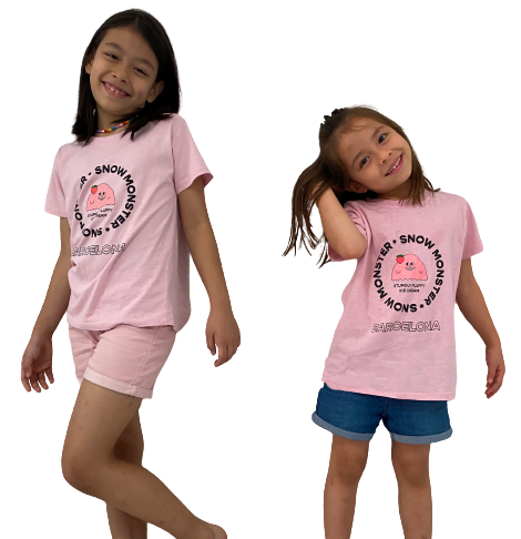 Lea and Lilou in Snow Monster T-Shirt
