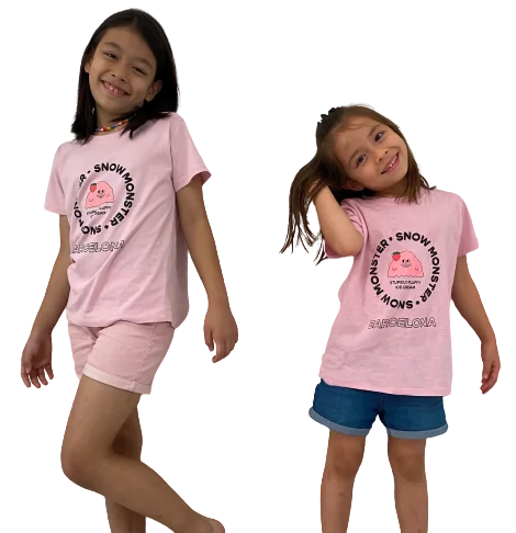 Lea and Lilou in Snow Monster T-Shirt